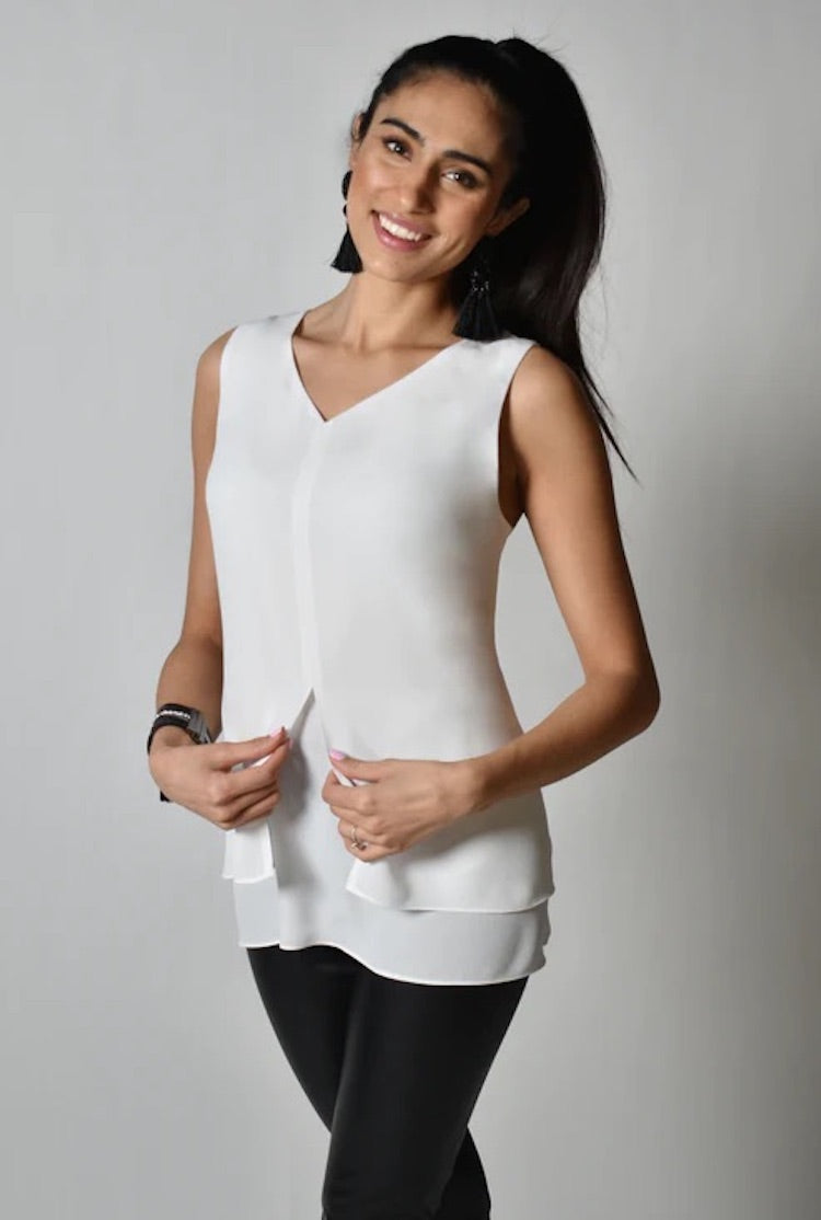 Camisole double épaisseur sans manches