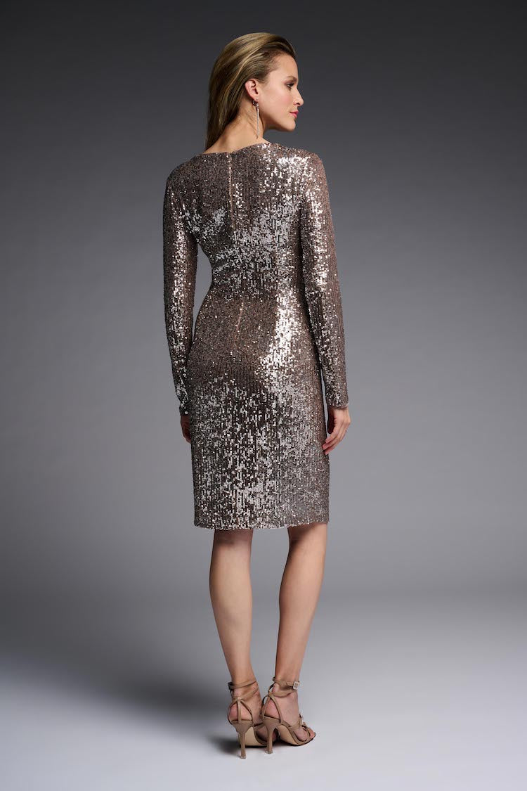 Wrap Style Sequin Dress