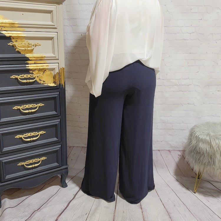 Wide Leg Chiffon Pants