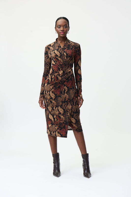 Print Wrap Dress