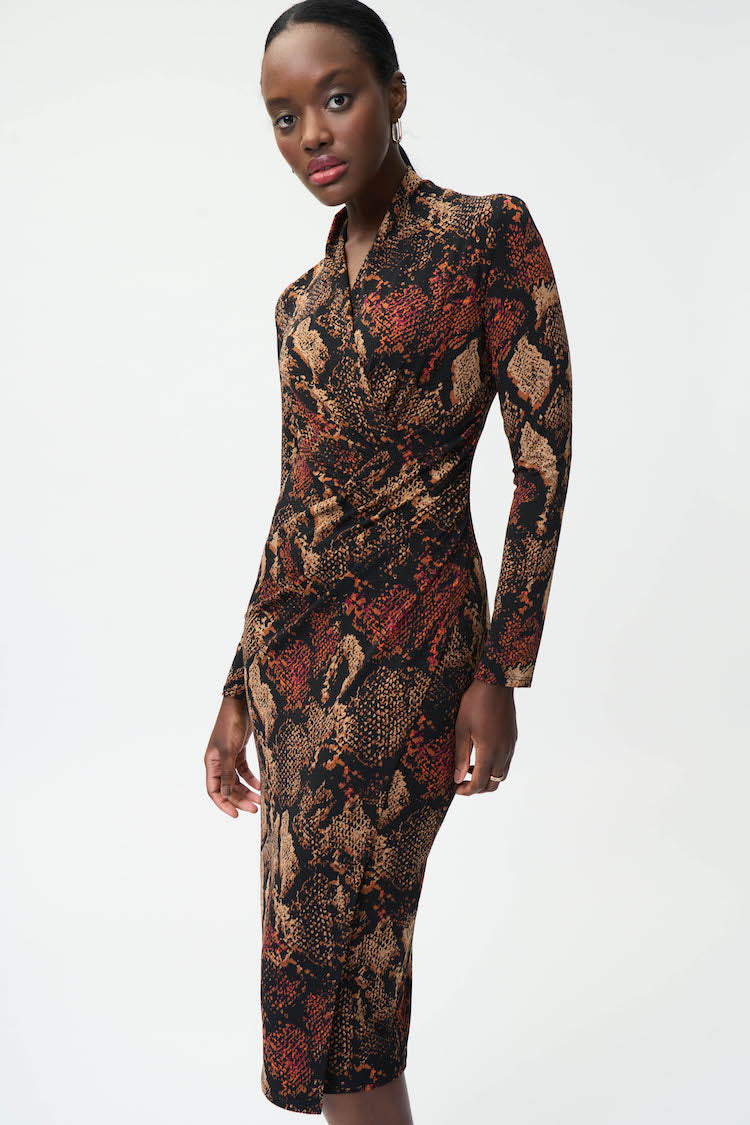 Print Wrap Dress