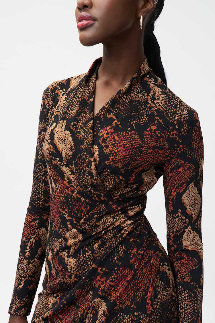 Print Wrap Dress