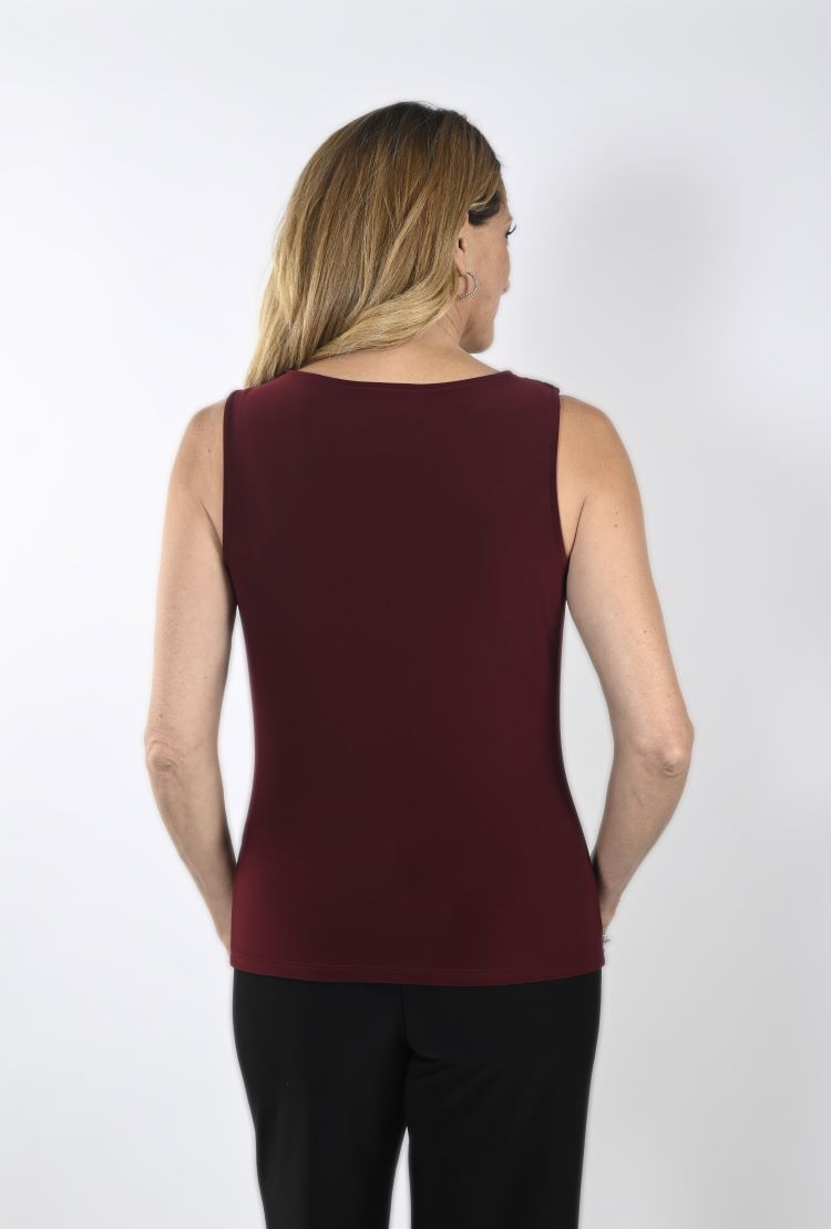 Sleeveless Drape Neck Top