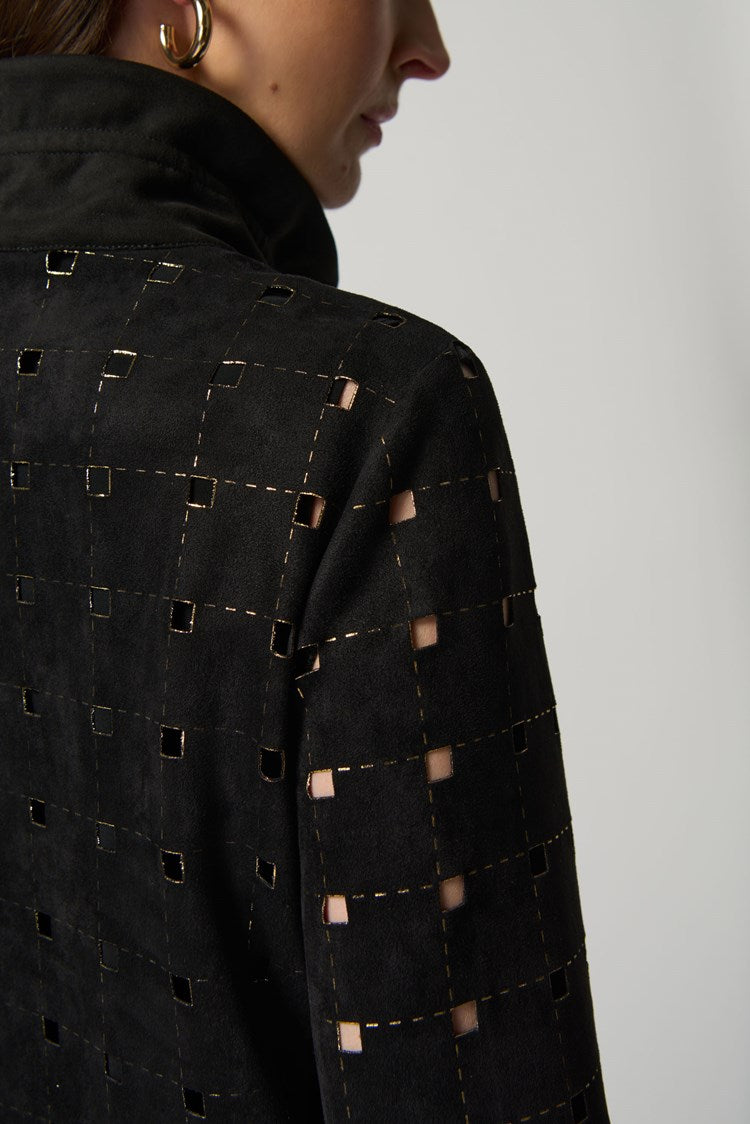 Laser Cut Suede Jacket