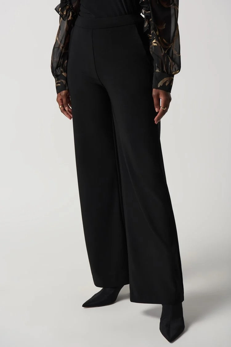 Silky Knit Wide-Leg Pants