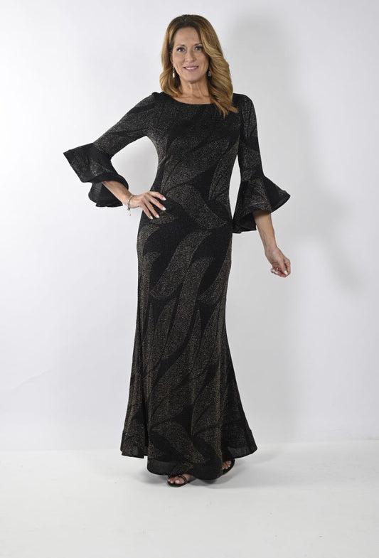 Full Length Bell Sleeve Gown