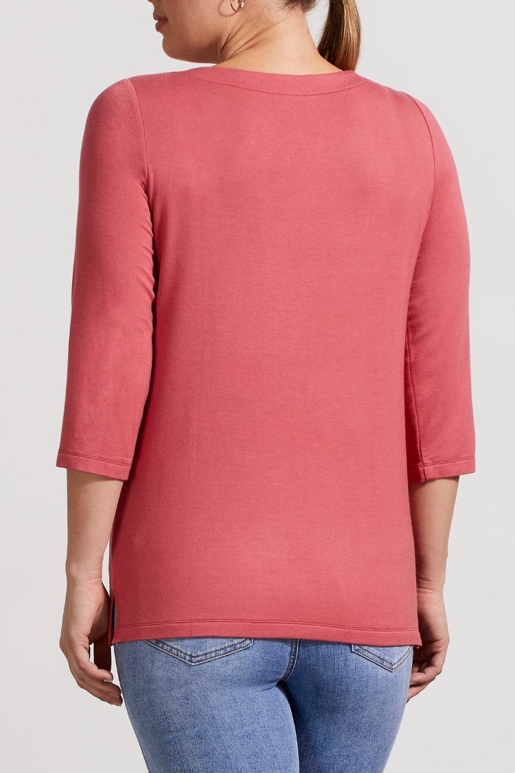 Boat Neck 3/4 Sleeve Top