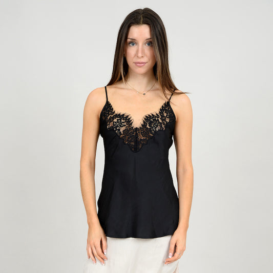 Camisole bordée de dentelle