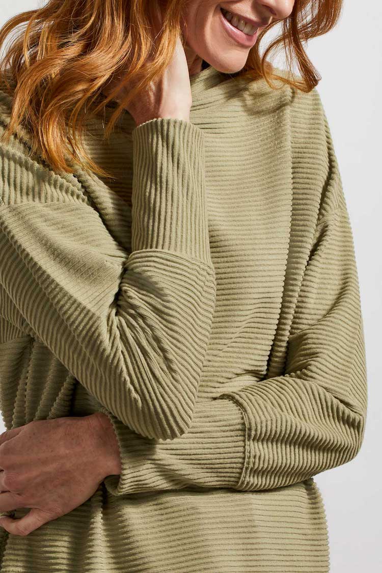 Funnel Neck Tunic With Side Slits