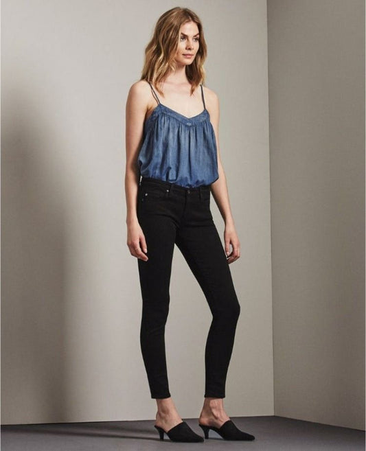 AG JEANS Style: SPB1389-SBA black ankle legging front view