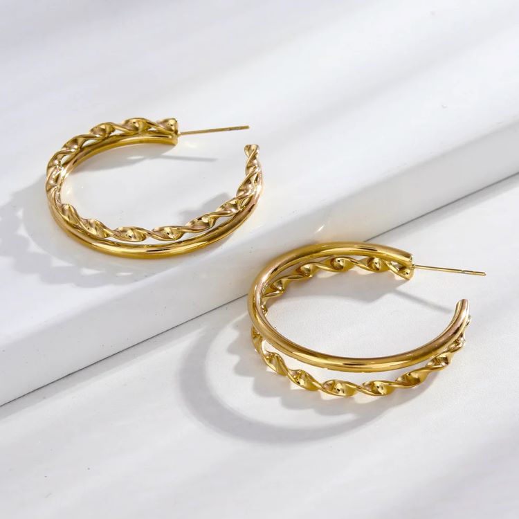 ESME Double Stacked Hoop Earrings