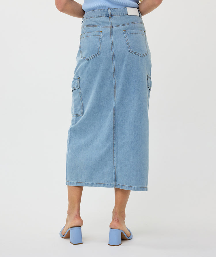 Cargo Denim Skirt