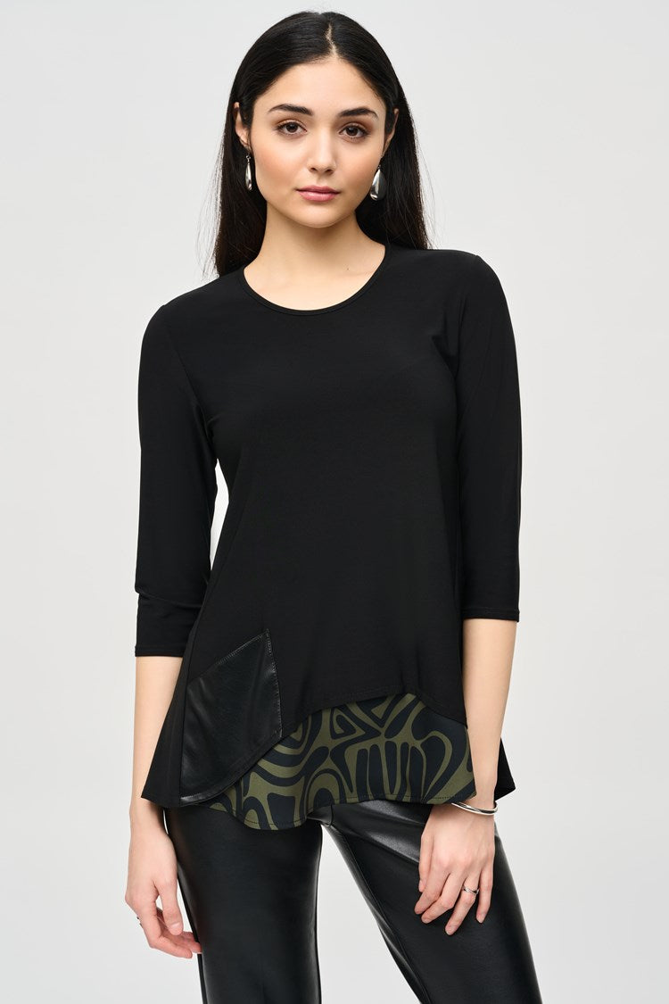 Casual Abstract Crew Neck Top