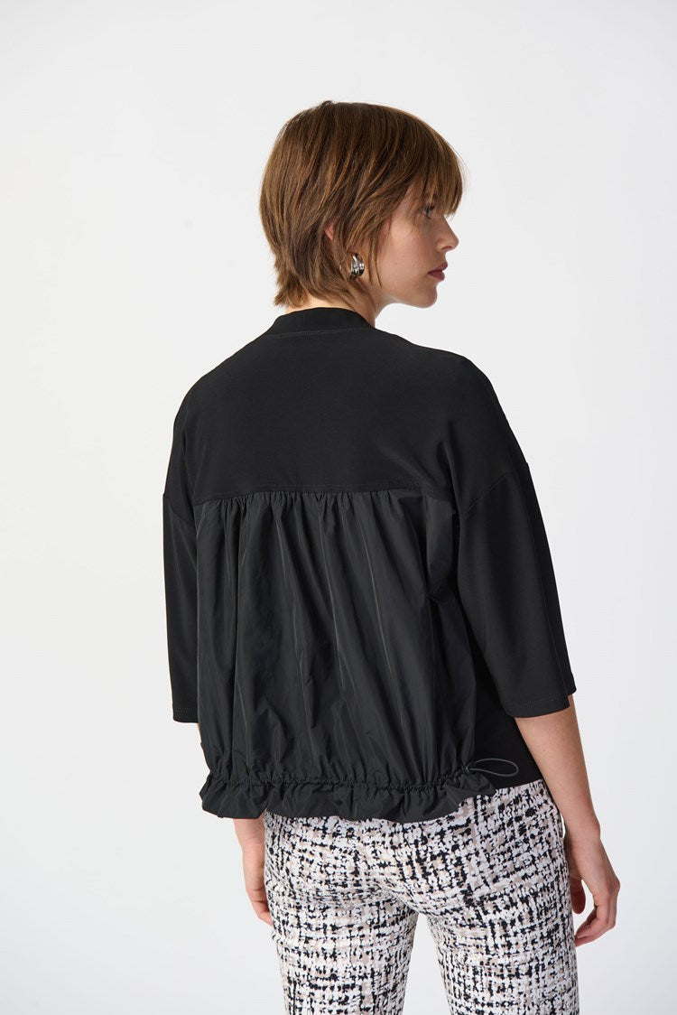 Joseph Ribkoff Style: 241107, Dolman Sleeve Sliky Knit Cover Up, back view