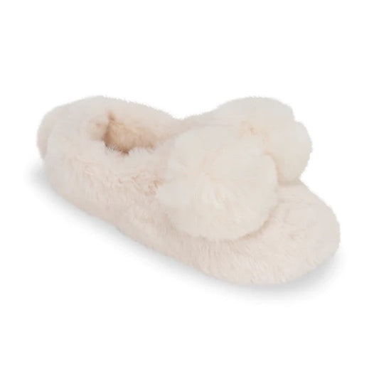 Lemon Pom Pom Furry Friend Slipper