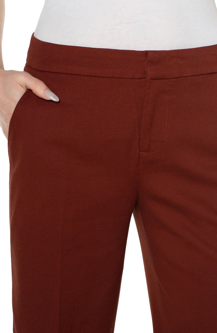 Pantalón tobillero de pierna ancha, entrepierna de 27"