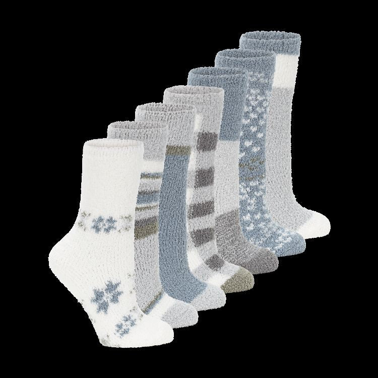 Lemon 7 pairs of fuzzy socks Grey