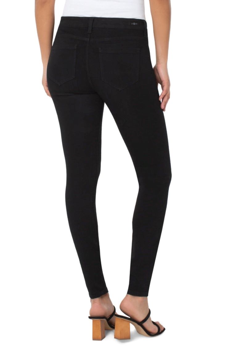 Black Liverpool Skinny Jeans Back View