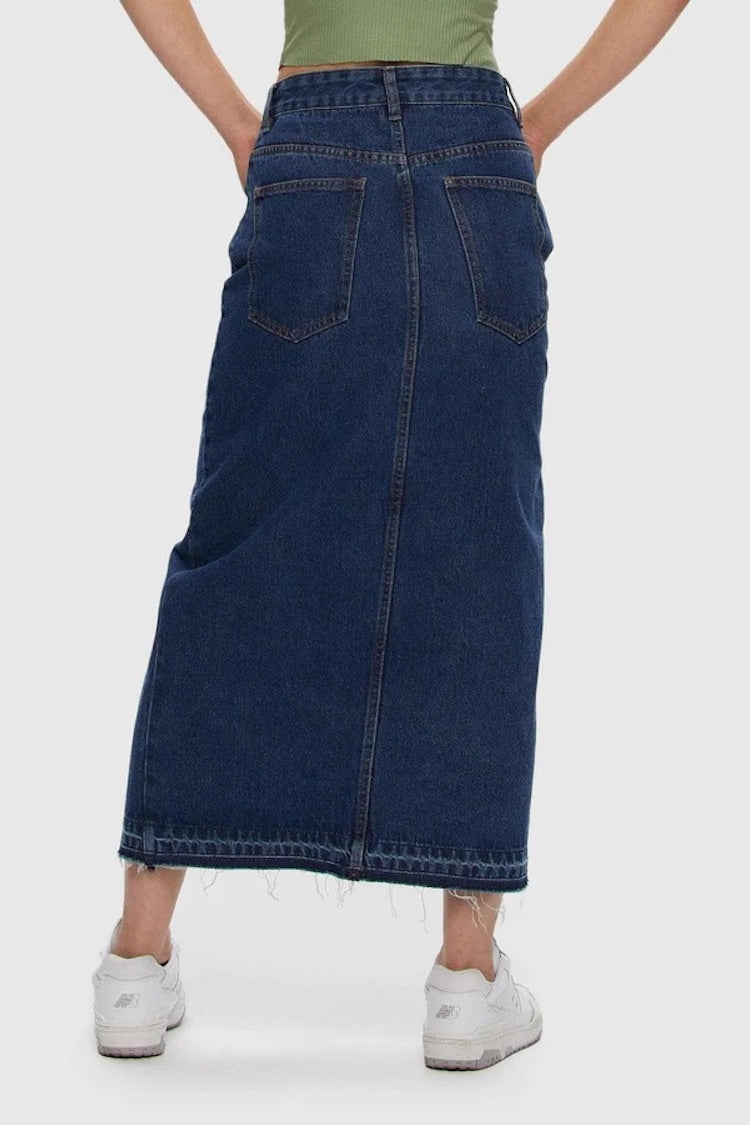 Midi Denim Skirt