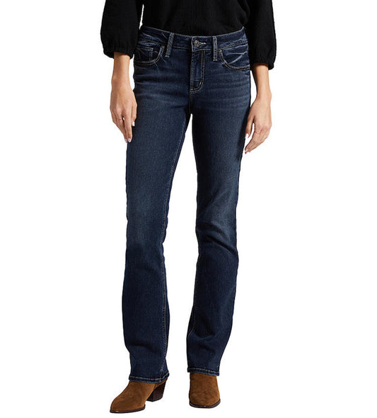 Jean bootcut mi-slim Elyse argenté