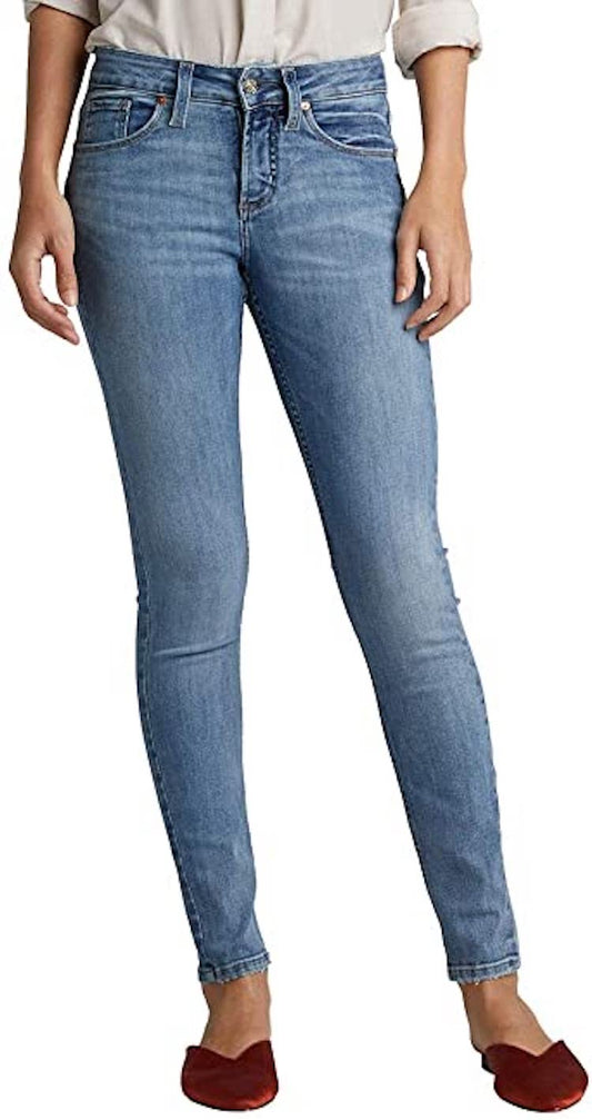 Jean skinny argenté taille haute Avery