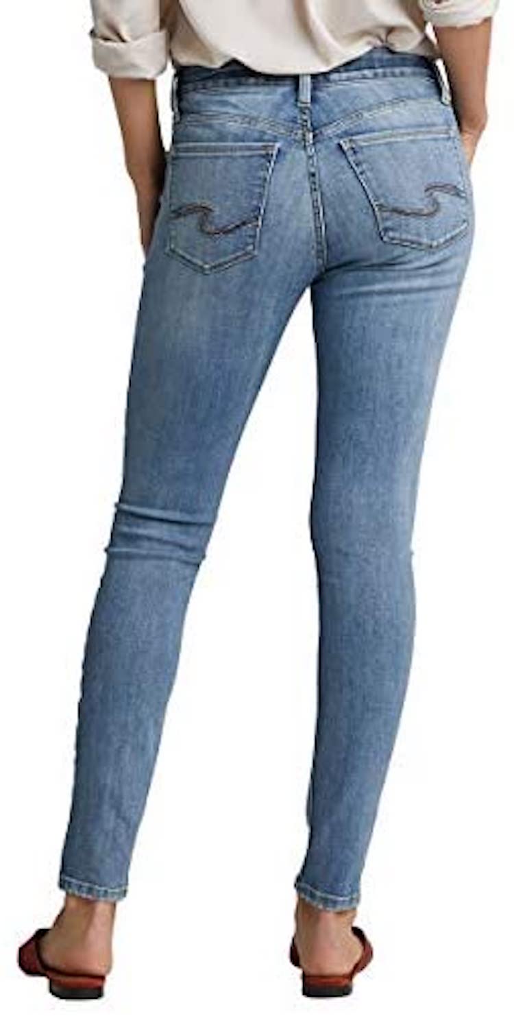 Jean skinny argenté taille haute Avery