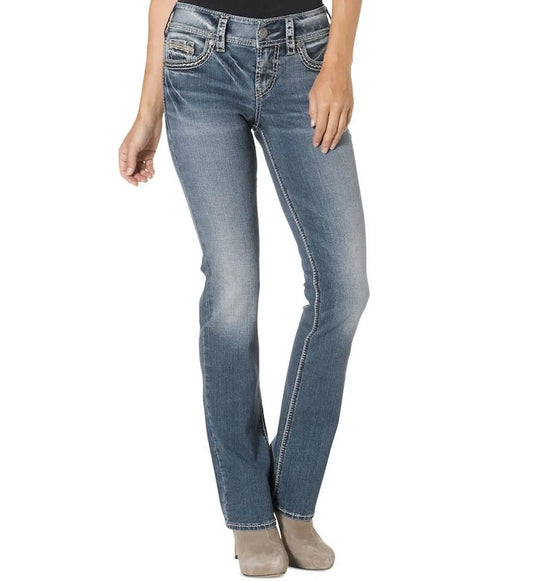 Suki Mid-Rise Slim Bootcut Jeans