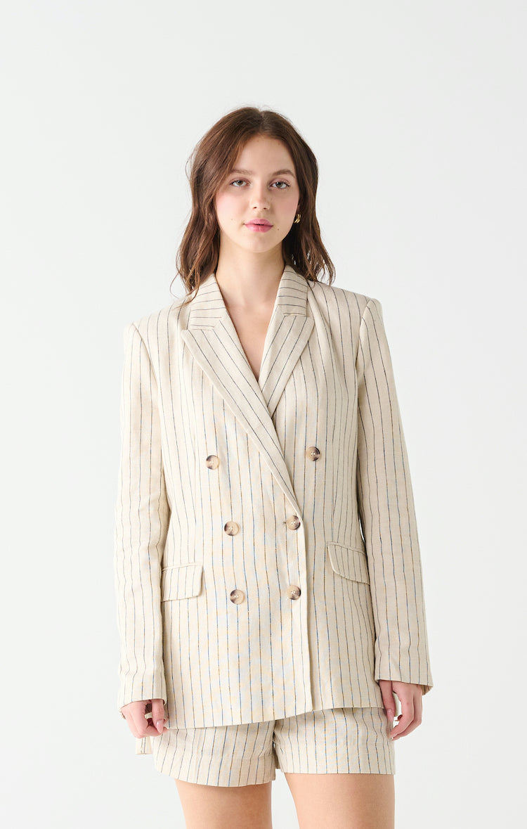 Double Breasted Linen Blazer