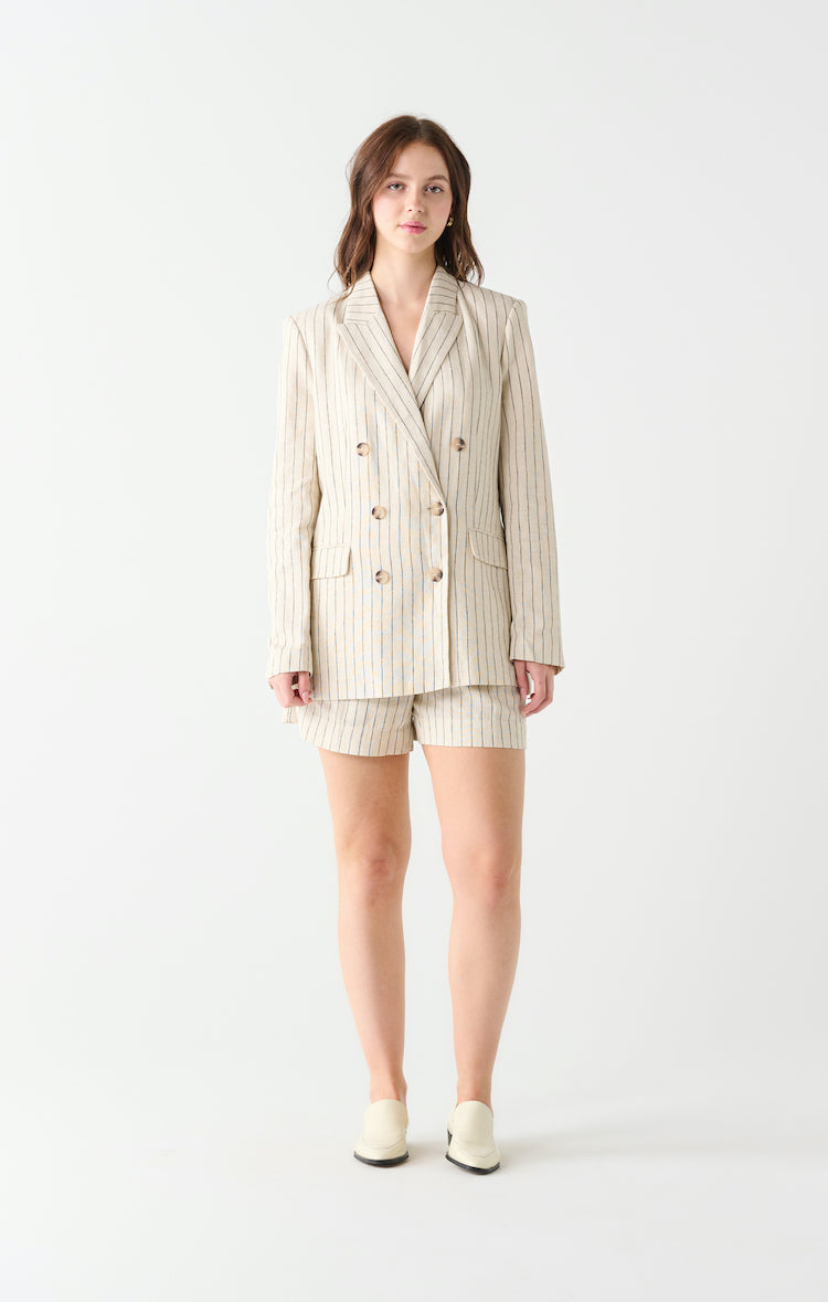 Double Breasted Linen Blazer