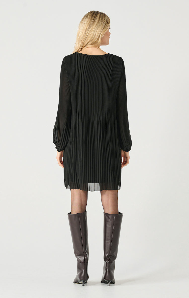 Long Sleeve Pleater A-Line Dress