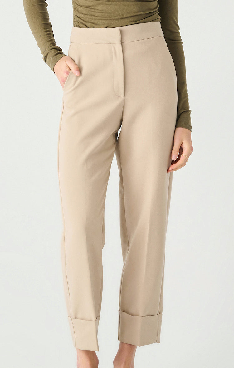 Cuffed Straight Leg Dress Pants