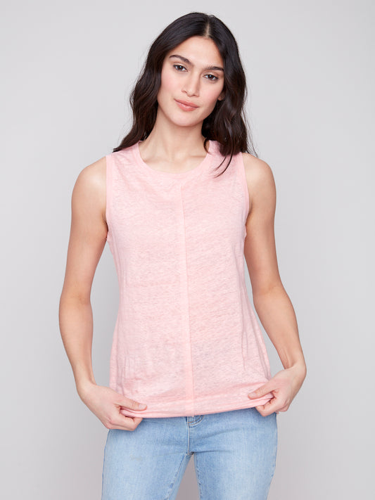 Sleeveless Round Neck Top