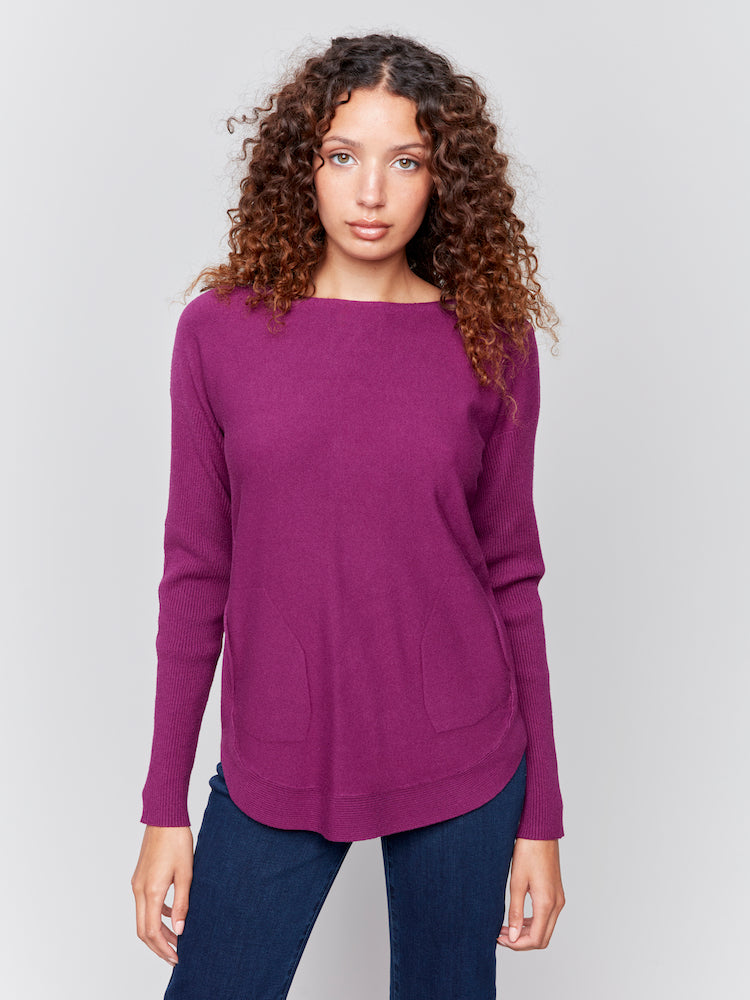 Lace Up Back Sweater