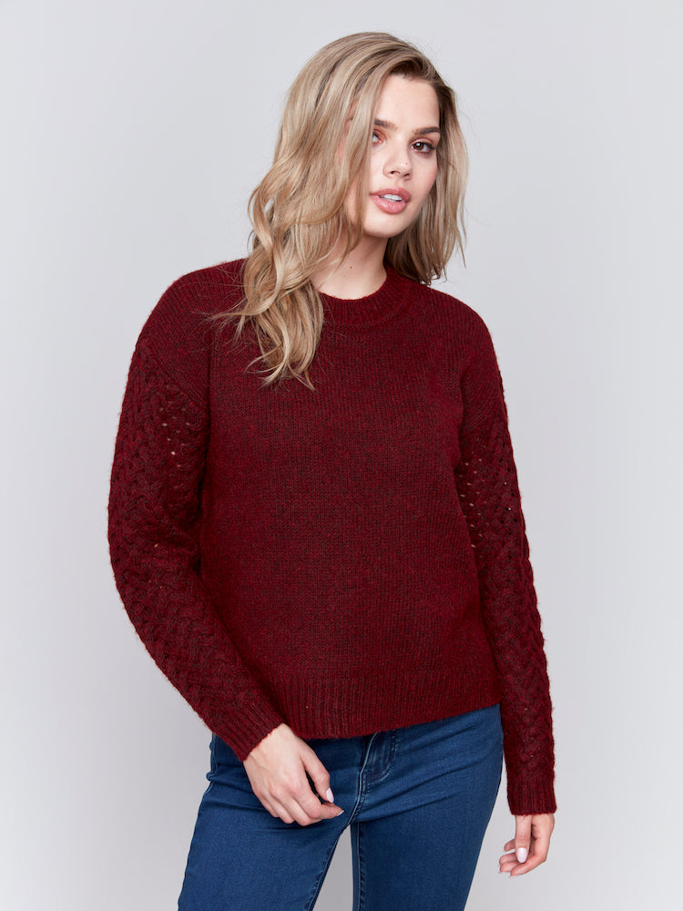 Long Sleeve Side Slit Sweater