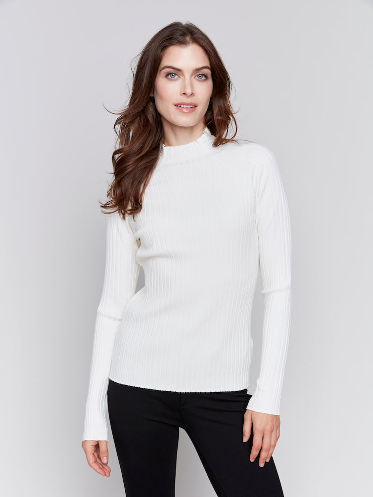 Mock Neck Long Sleeve Sweater