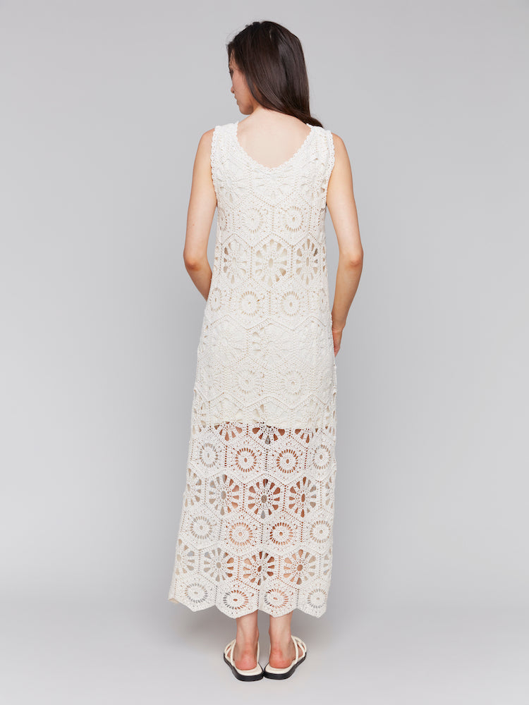 Sleeveless Crochet Midi Dress