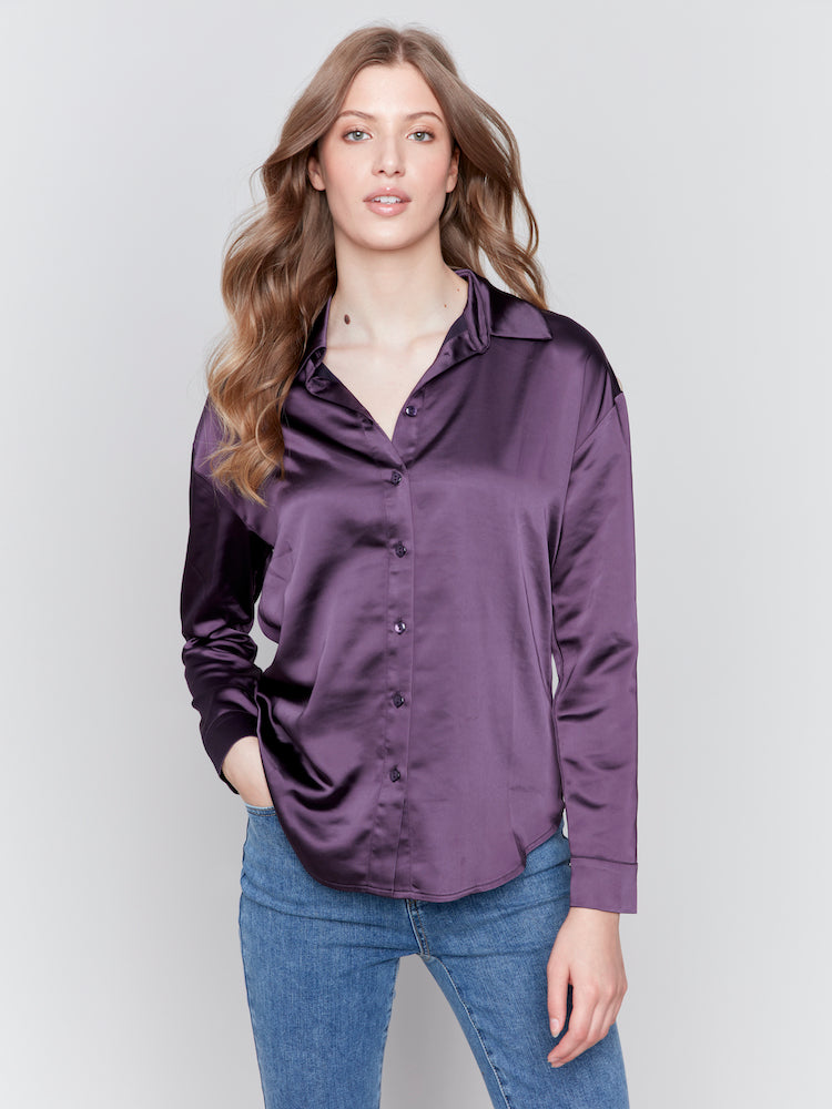 Satin Button Up