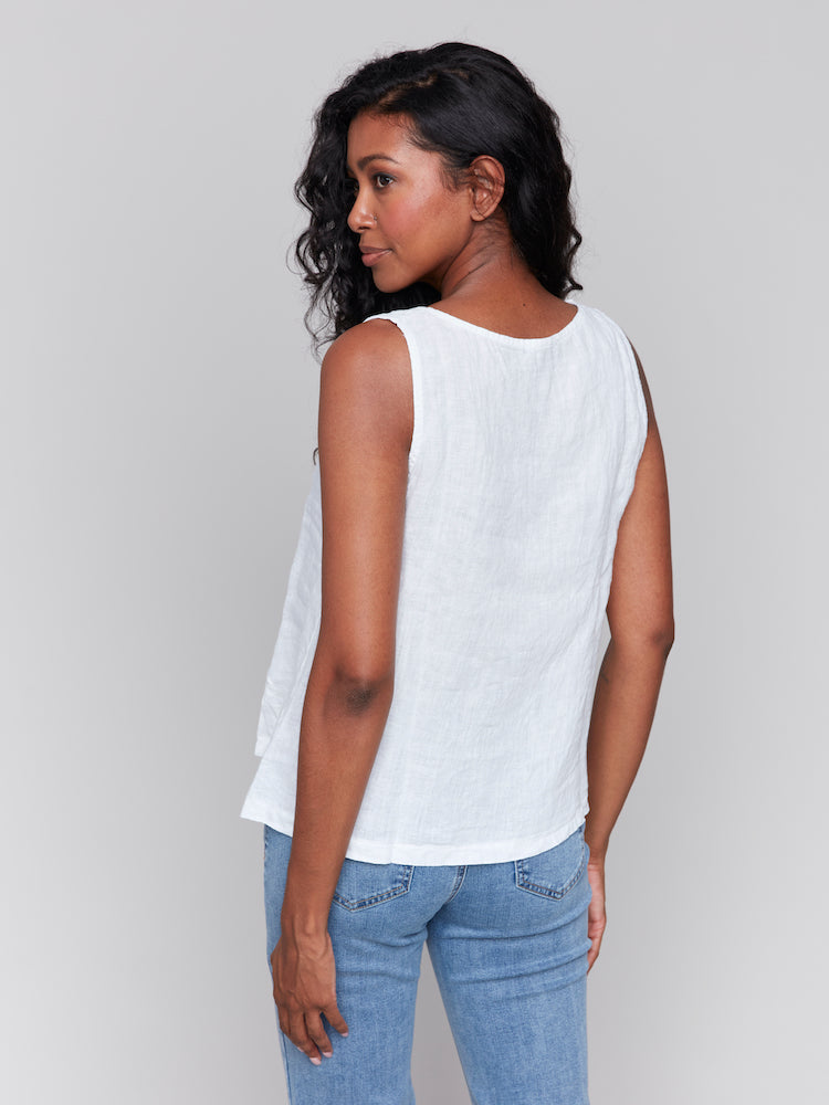 Sleeveless Linen Top