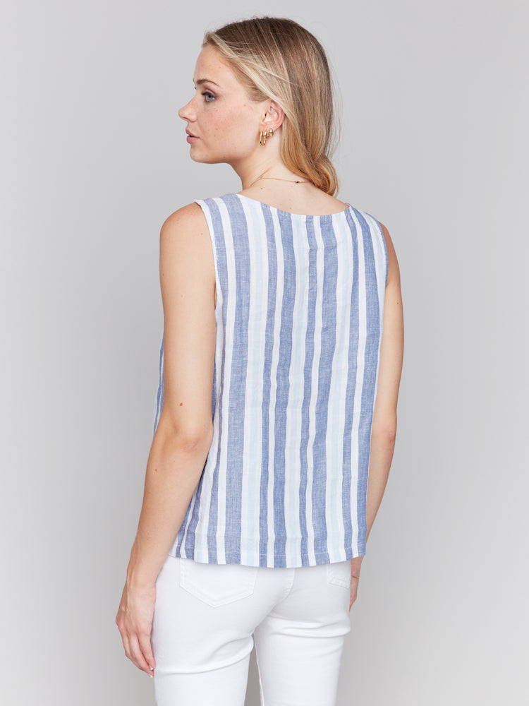 Stripe Sleeveless Top