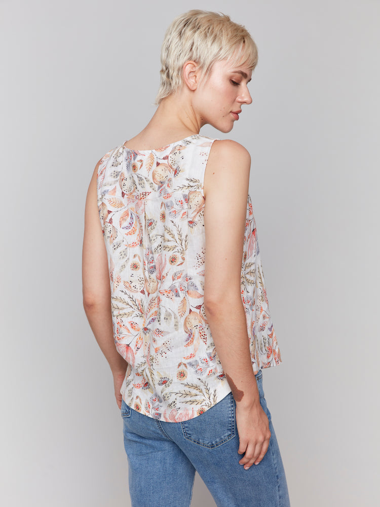 Sleeveless Printed Top