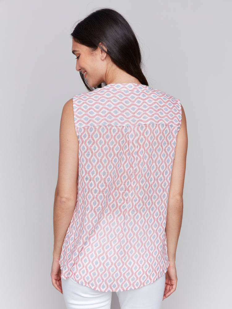 Printed Sleeveless Top