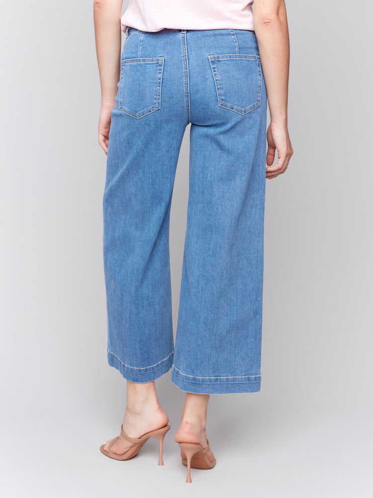 Cropped Wide Leg Jeans