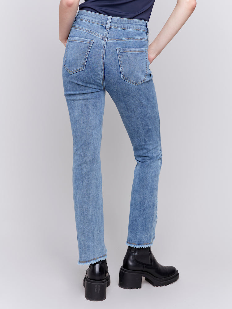 Straight Leg With An Asymmetrical Hem Jeans