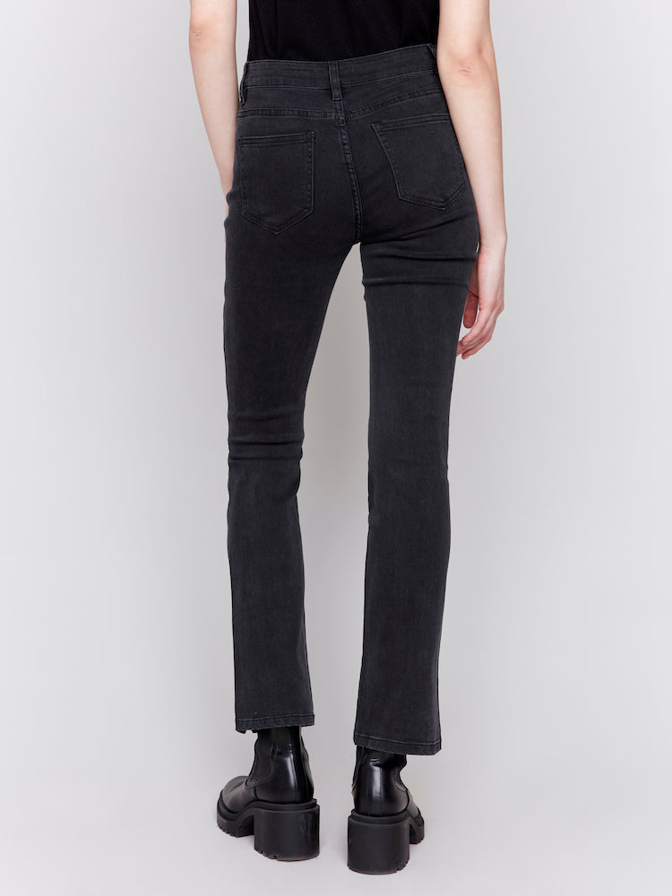 Straight Leg Split Hem Jeans