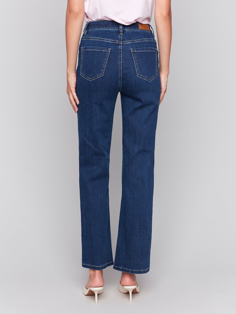 Hi-Rise Straight Leg Jeans