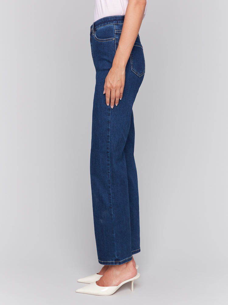 Hi-Rise Straight Leg Jeans