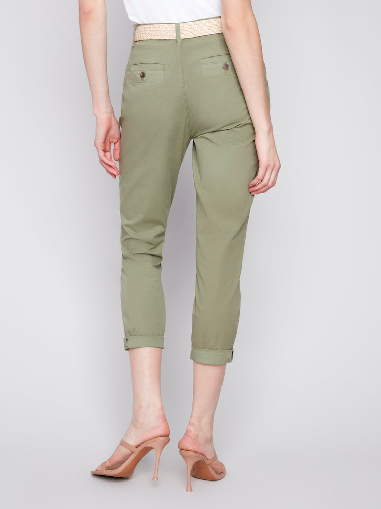 Slim Leg Pant With Belt