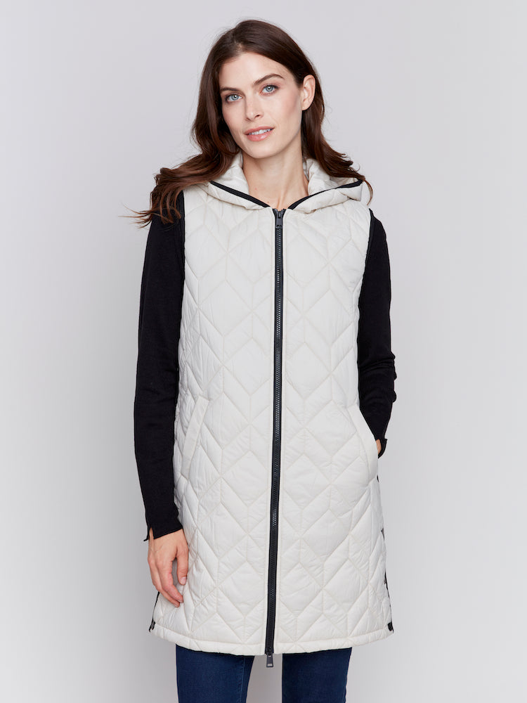 Hooded Long Vest