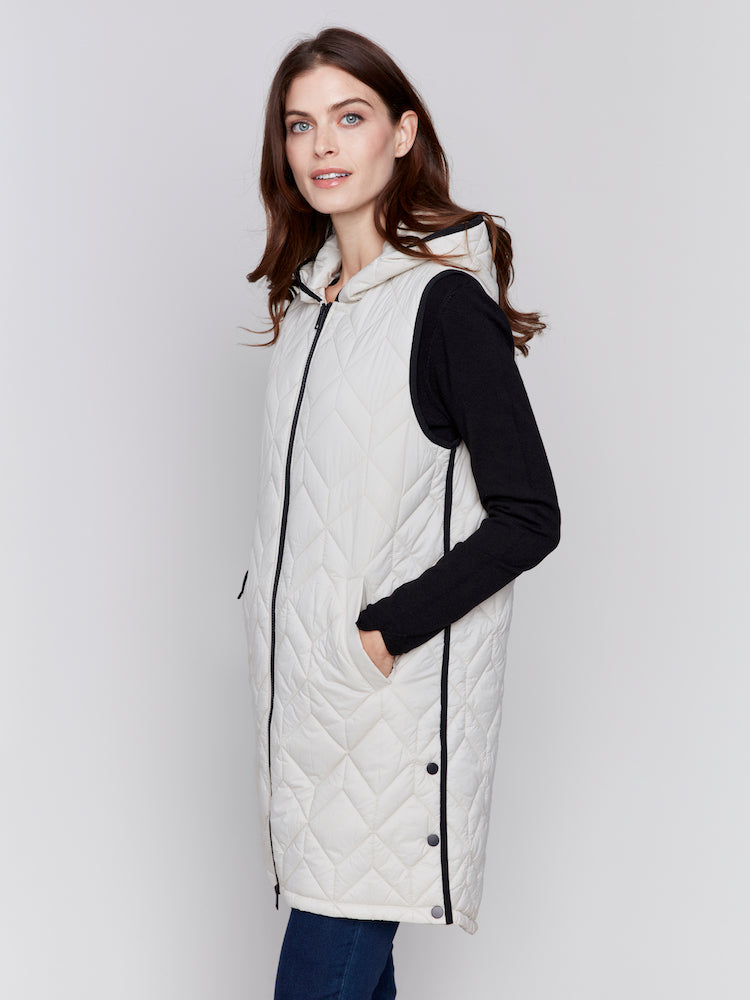 Hooded Long Vest