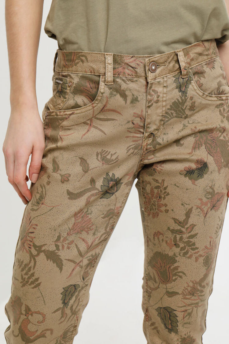 Pantalón de sarga estampado